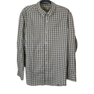 Duluth Men's Magnet Wrinklefighter Relaxed Fit Plaid Long Sleeve Shirt Large